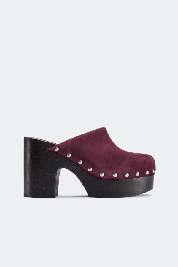 Simon Miller Suede Sol Platform Clog - Bordeaux