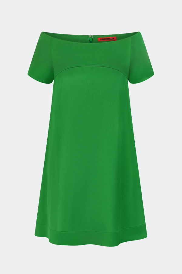 Simon Miller Taja Satin Mini Dress - Matcha