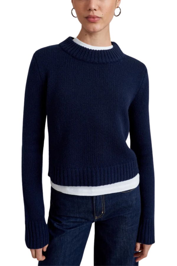 La Ligne Solid Mini Marin Sweater - Navy