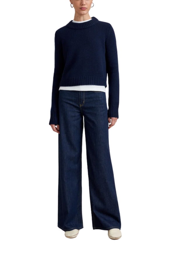 La Ligne Solid Mini Marin Sweater - Navy