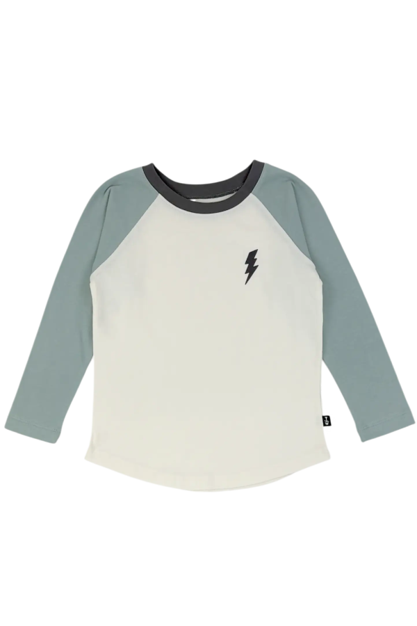 KIDS tiny whales Raglan LS Bolt T-Shirt