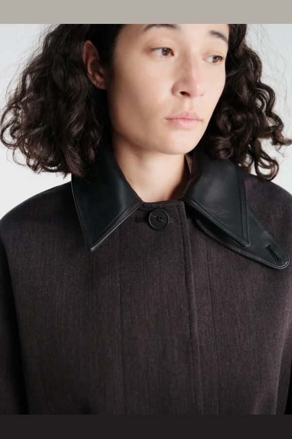Studio Nicholson Lurie Belted Cropped Jacket - Brown Marl