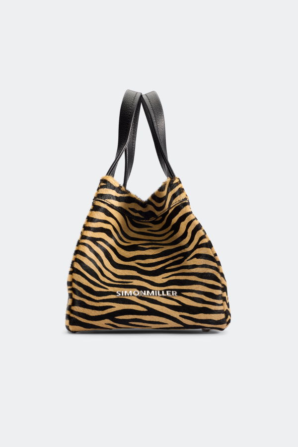 Simon Miller Haircalf Quad Bag Handbag - Brown Zebra