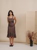 Wolcott : Takemoto Flo Dress - Brown Polka Dot Silk - Thumbnail 3