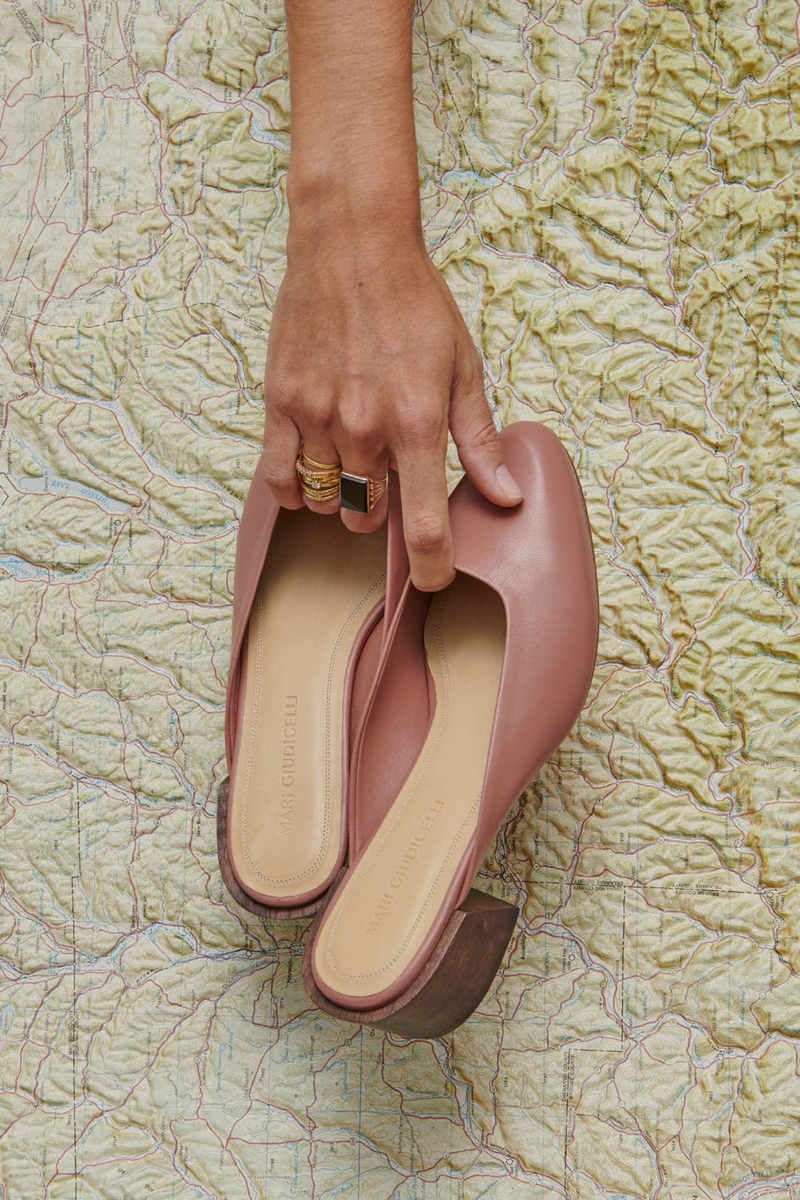 Mari Giudicelli Leblon Mule 20 Mm Square Heel Mari Giudicelli Leblon Mule 20 Mm Square Heel