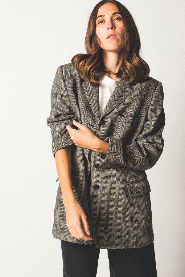 Black Herringbone Blazer Garmentory