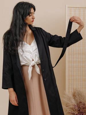 Wolcott : Takemoto Diane Blouse - White Silk Charmeuse Wolcott : Takemoto Diane Blouse - White Silk Charmeuse