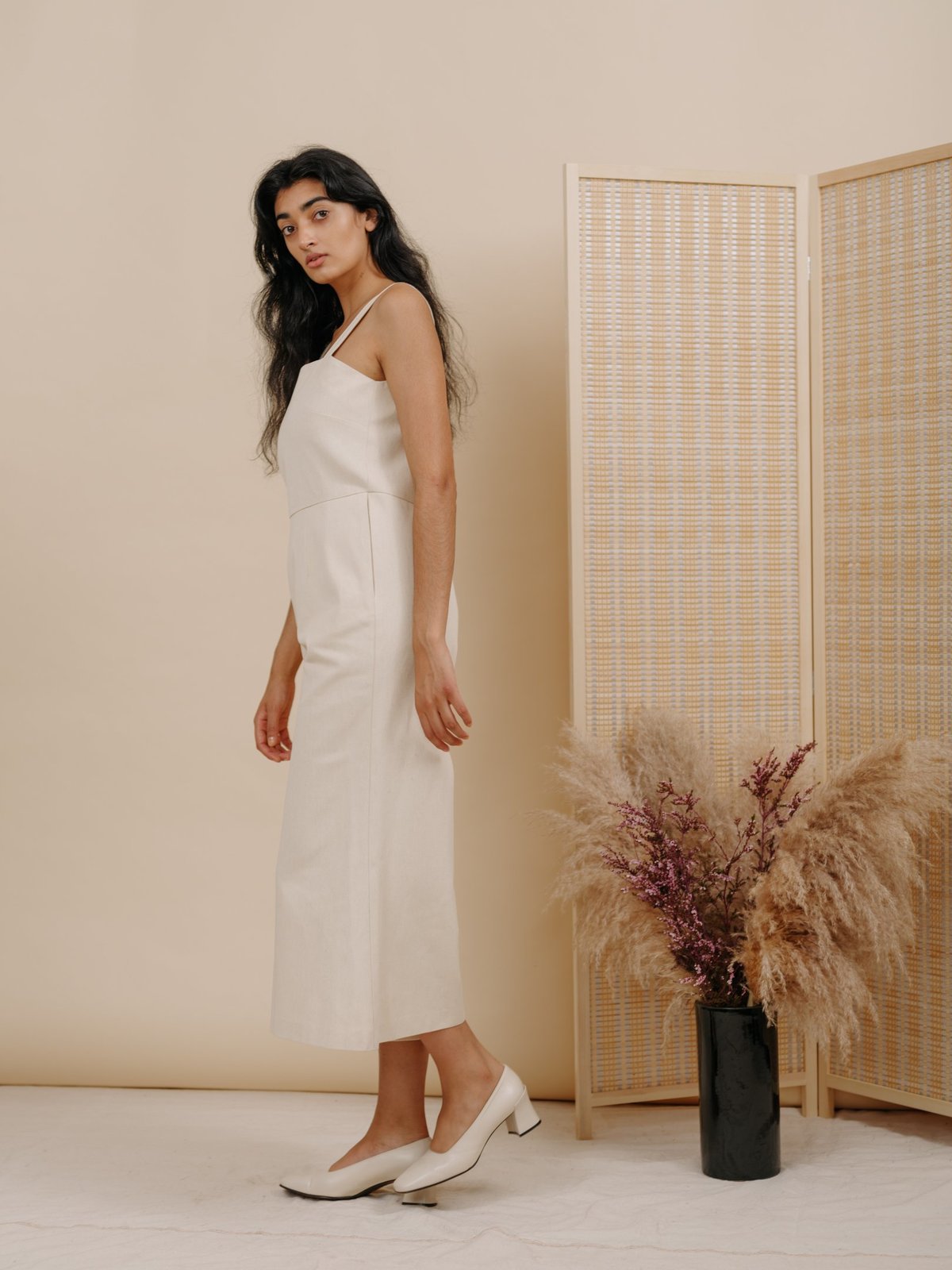 Wolcott : Takemoto Kate Jumpsuit - Eggshell Denim - Image 2 of 5