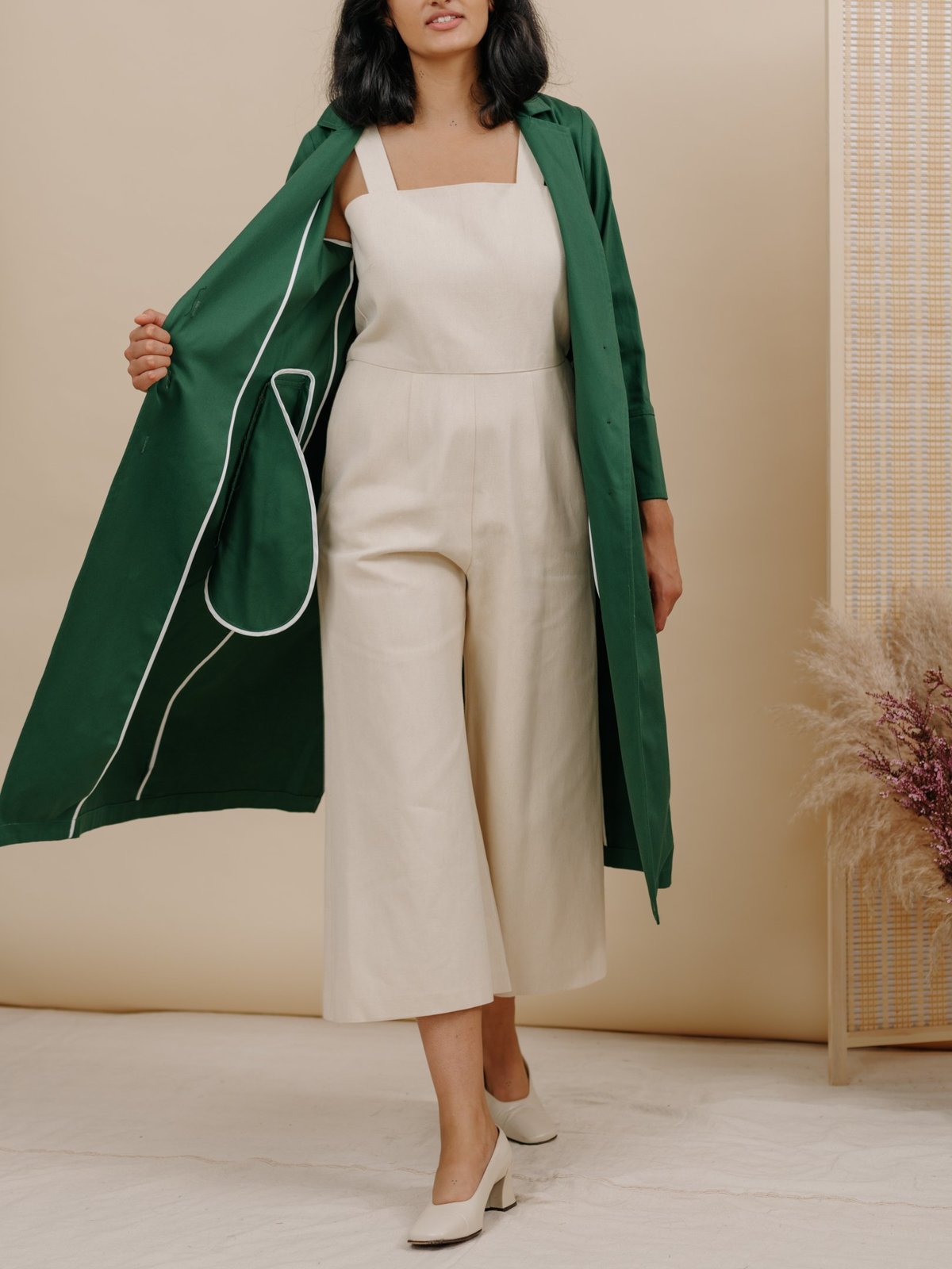 Wolcott : Takemoto Kate Jumpsuit - Eggshell Denim - Image 5 of 5