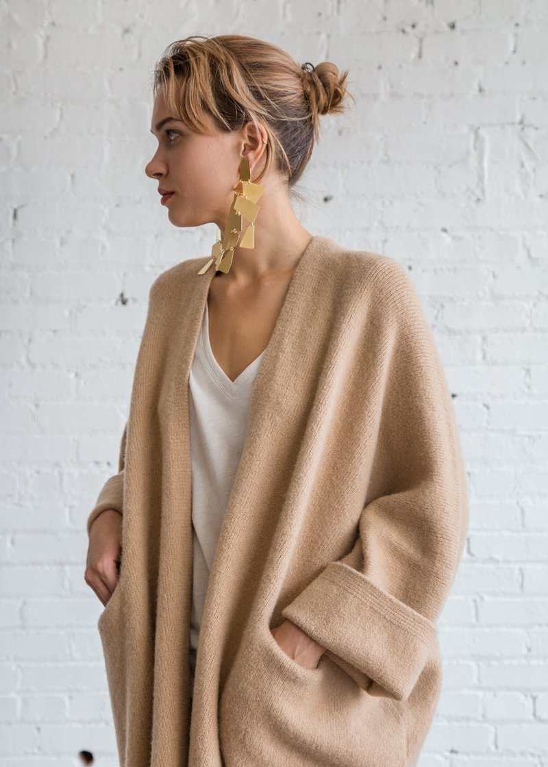 Lauren Manoogian Cashmere Dolman Cardigan Honey Garmentory