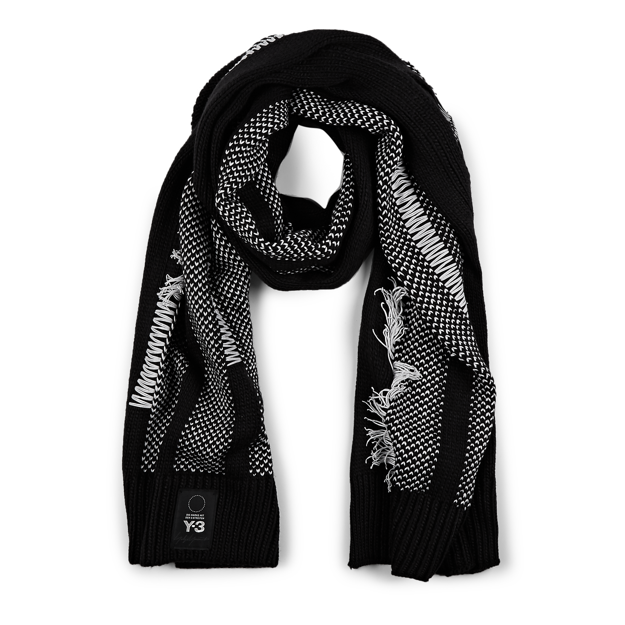 Y-3 KNIT SCARF - BLACK | Garmentory