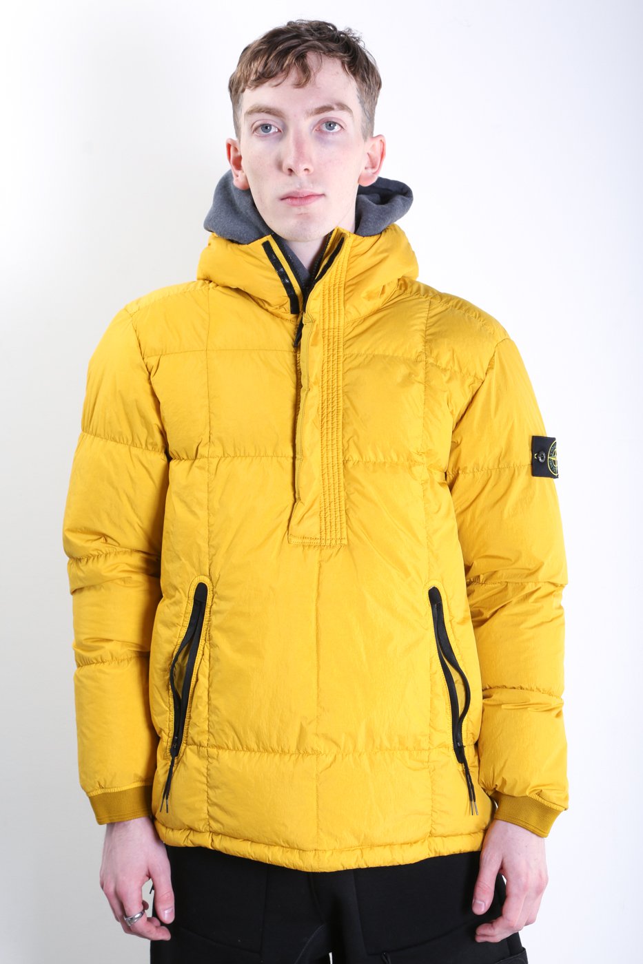 Stone Island Down Pullover Parka Yellow Garmentory