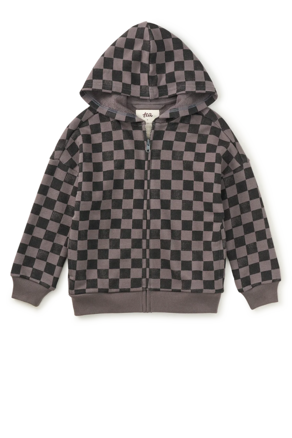 KIDS Tea Collection Easy Fit Checkerboard Hoodie