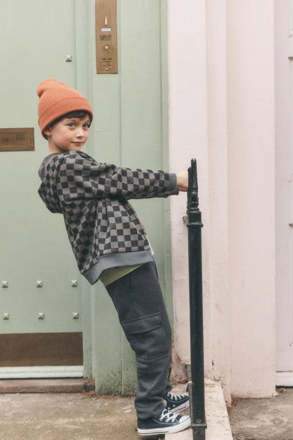 KIDS Tea Collection Easy Fit Checkerboard Hoodie