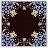 Matty Miller Studio 100% Silk Design Scarf - Black Gentian Floral Bird - Thumbnail 1