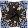 Matty Miller Studio 100% Silk Design Scarf - Black Gentian Floral Bird - Thumbnail 4