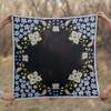 Matty Miller Studio 100% Silk Design Scarf - Black Gentian Floral Bird - Thumbnail 5
