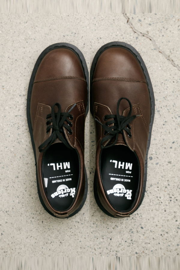 Margaret Howell Dr. Martens 1461 Grained Oiled Shoe - Dark Brown