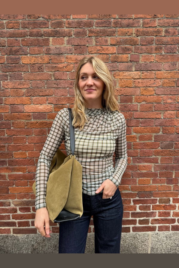 Veronica Beard Nuvina Plaid Top