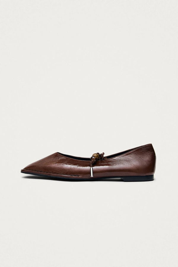 Alohas Sway Beads Rift Ballet Flat - Brown