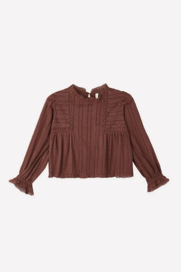 KIDS Rylee + Cru Cecile Blouse - Mulberry