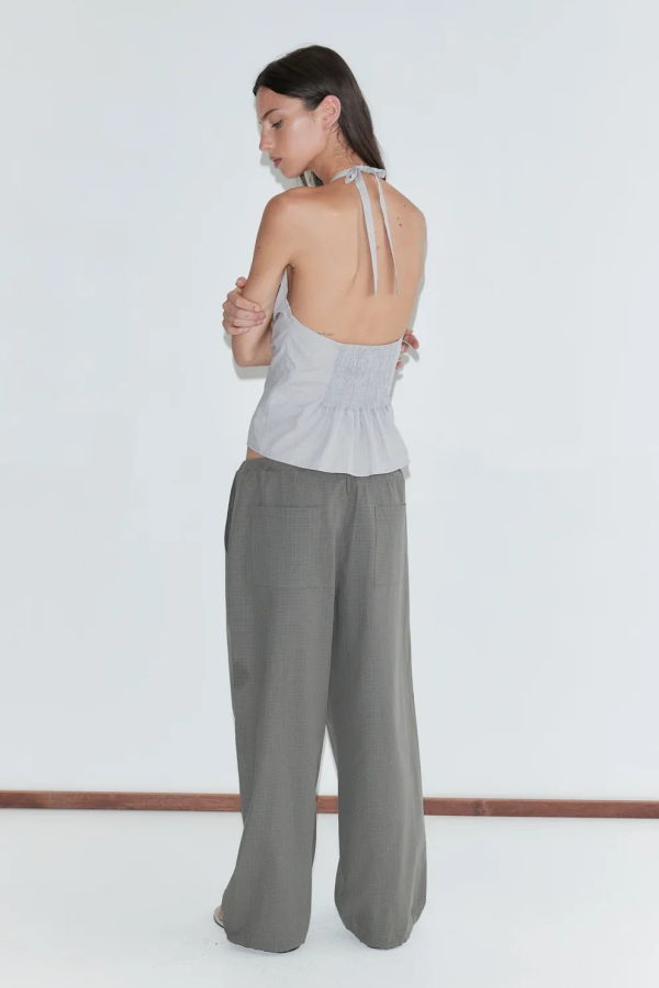 Deiji Studios Hem Toggle Pant - Moss Stripe
