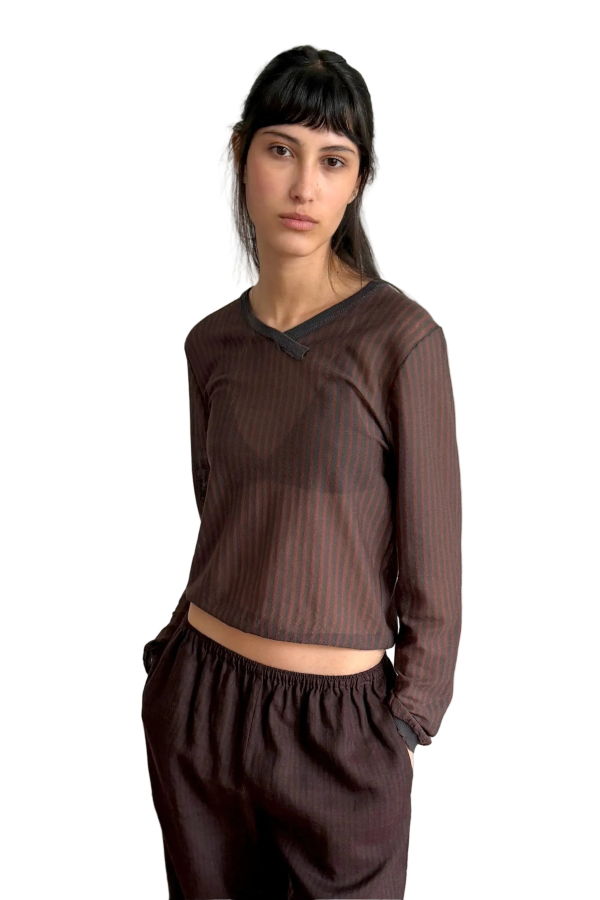 Deiji Studios Stripe Long Sleeve Top