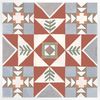 Matty Miller Studio 100% Silk Heirloom Folk Quilt Pattern Scarf - Thumbnail 1