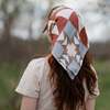 Matty Miller Studio 100% Silk Heirloom Folk Quilt Pattern Scarf - Thumbnail 11