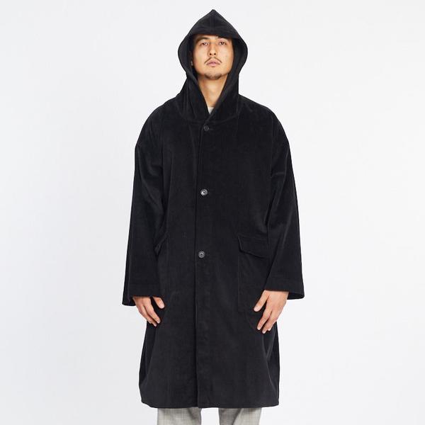 ジャケット・アウター S.K. MANOR HILL HOODED CANOPY COAT S.K. Manor Hill Corduroy Canopy Coat - Black | Garmentory