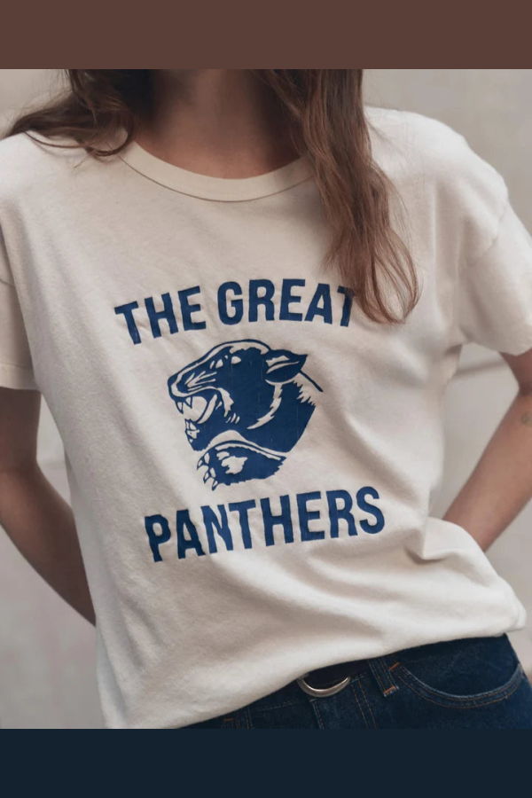 The Great. The Boxy Crew with Growling Panther Graphic Tee