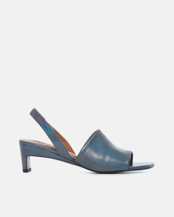 Coclico Time Heeled Sandal - Carbon Iridescent Leather