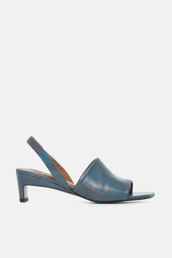 Coclico Time Heeled Sandal - Carbon Iridescent Leather