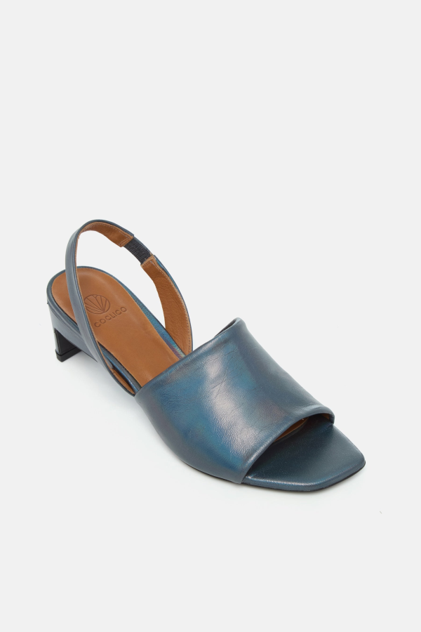 Coclico Time Heeled Sandal - Carbon Iridescent Leather
