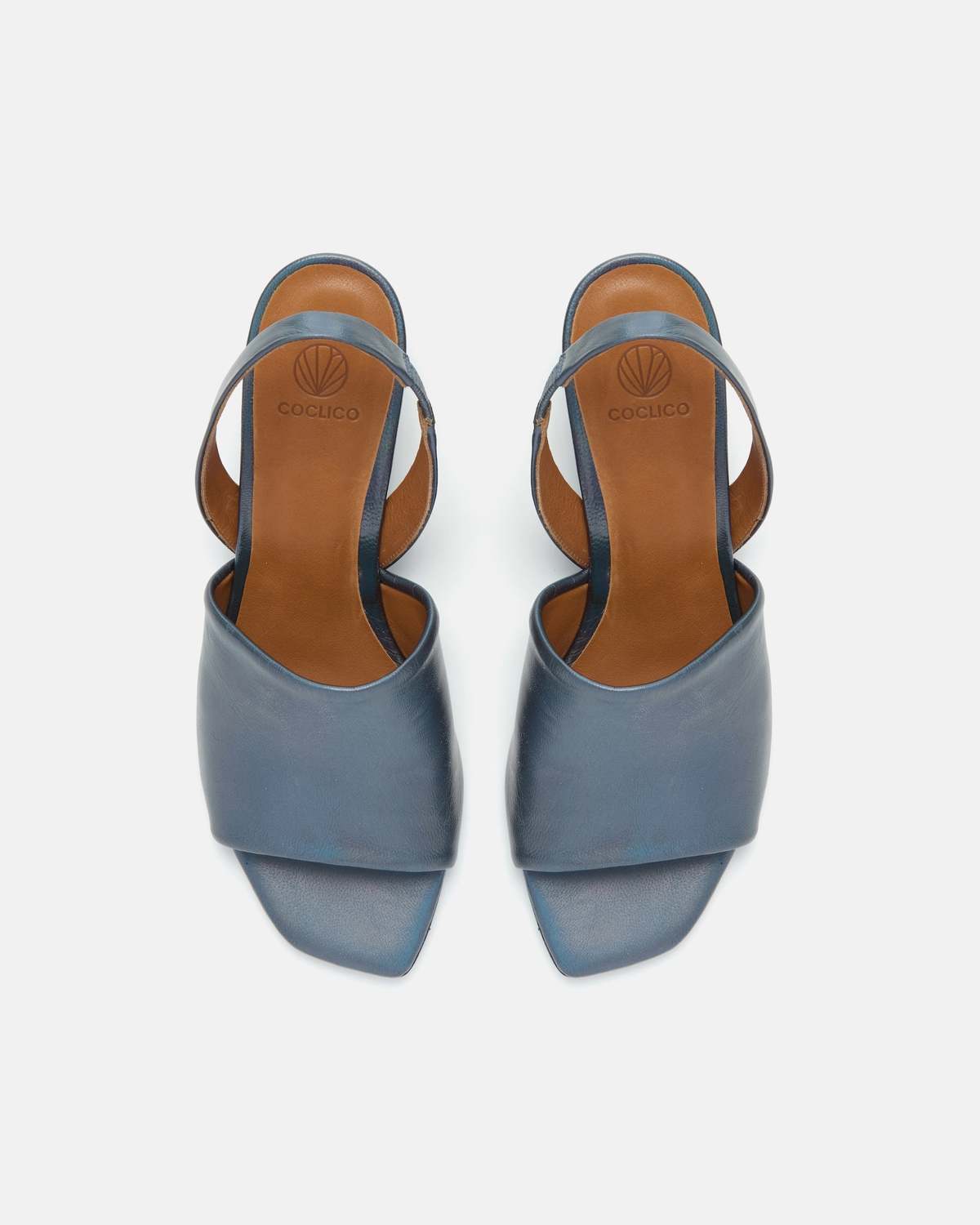 Coclico Time Heeled Sandal - Carbon Iridescent Leather - Image 3 of 4