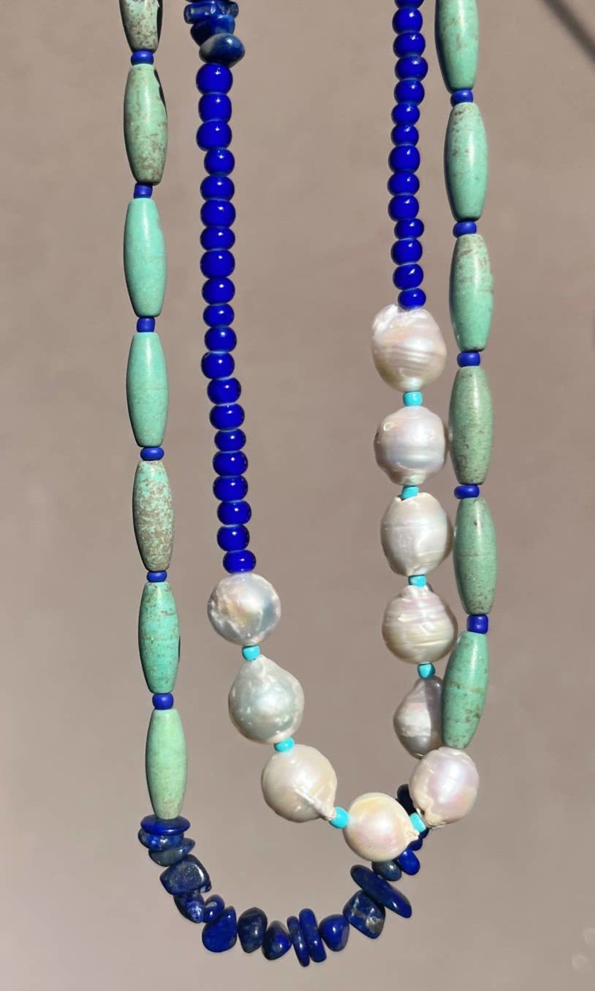 Heather Kahn Denim Pearl Doublet Necklace - Image 2 of 4