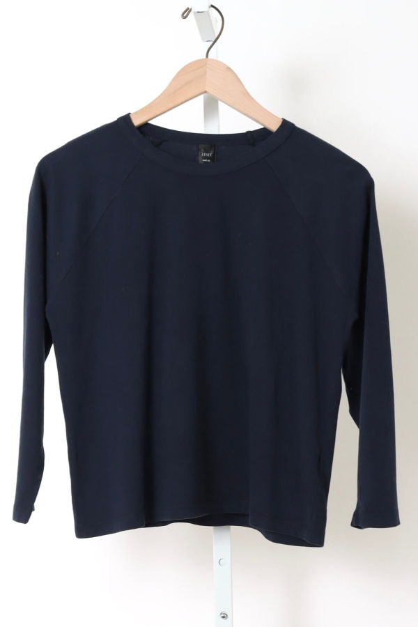 Leset The Margo Long Sleeve Baseball Tee - Midnight