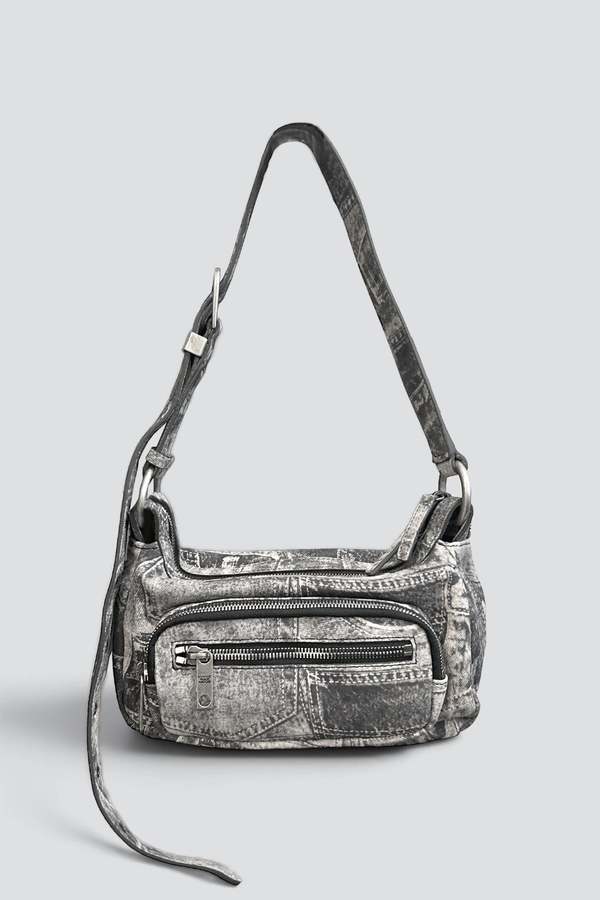 Marge Sherwood Printed Suede Outpocket Hobo Mini Bag