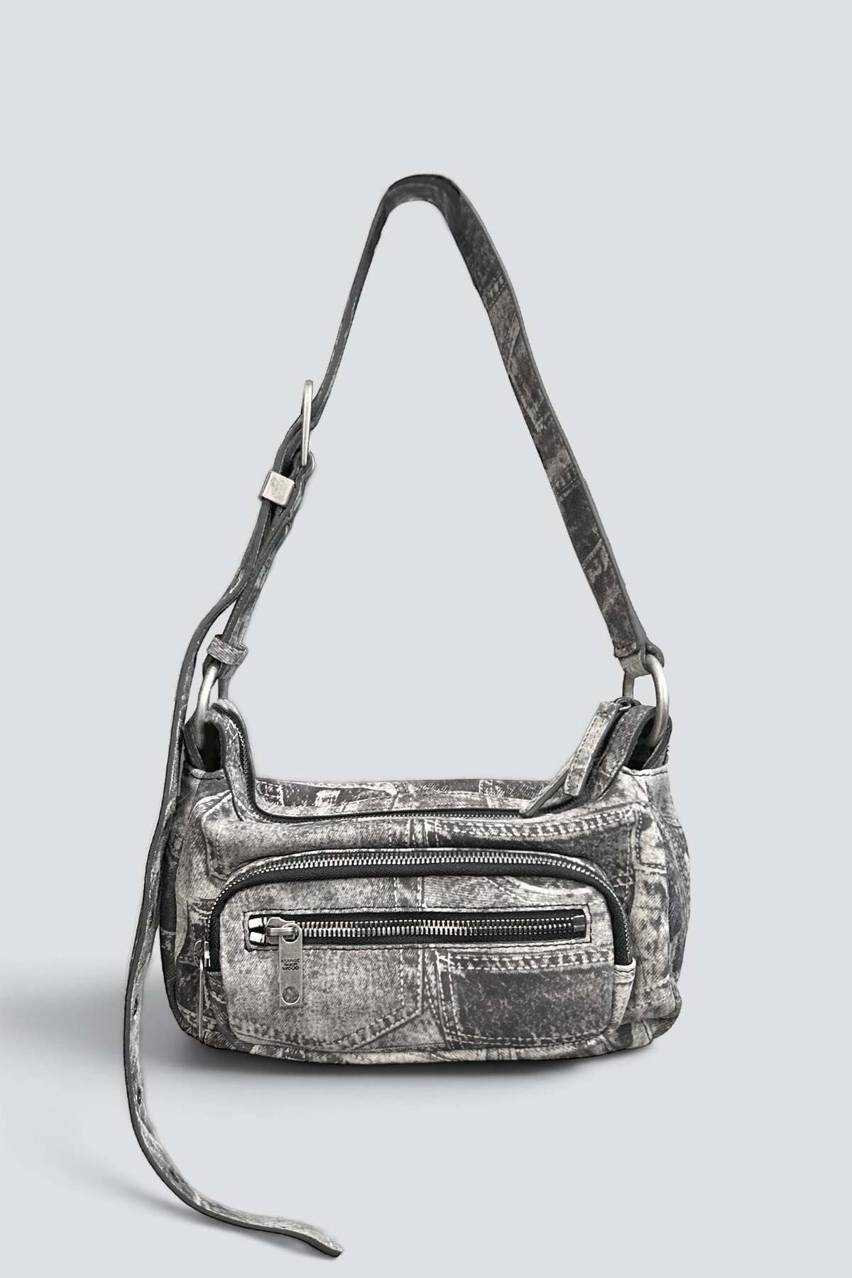 Marge Sherwood Printed Suede Outpocket Hobo Mini Bag - Image 1 of 2
