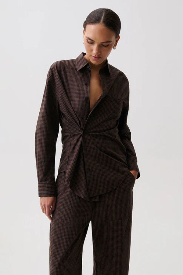 Pistola Mila Button Down Wrap Top - Hot Toddy
