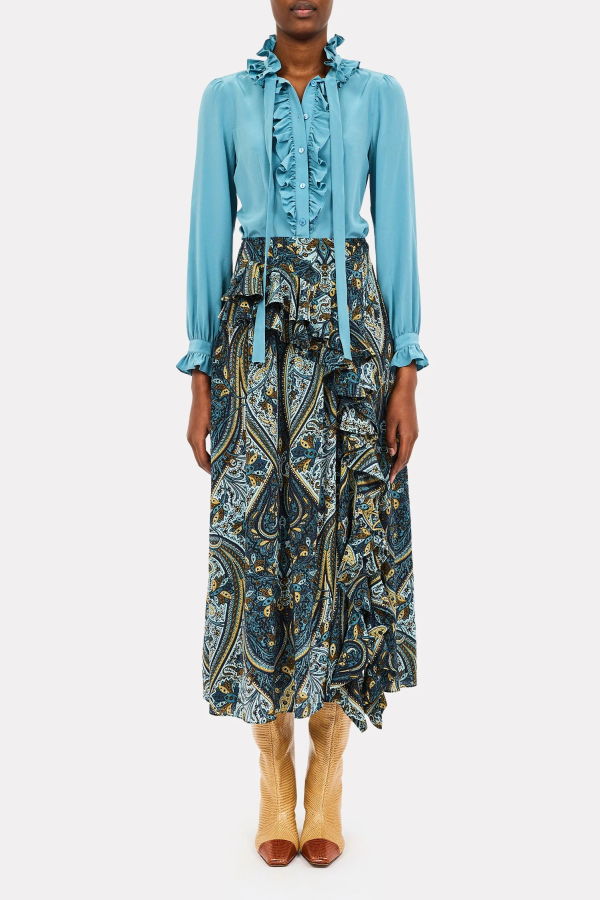 Ulla Johnson Catroux LS Silk Blouse