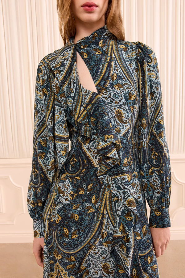 Ulla Johnson Sabrina Long Sleeve Silk Dress