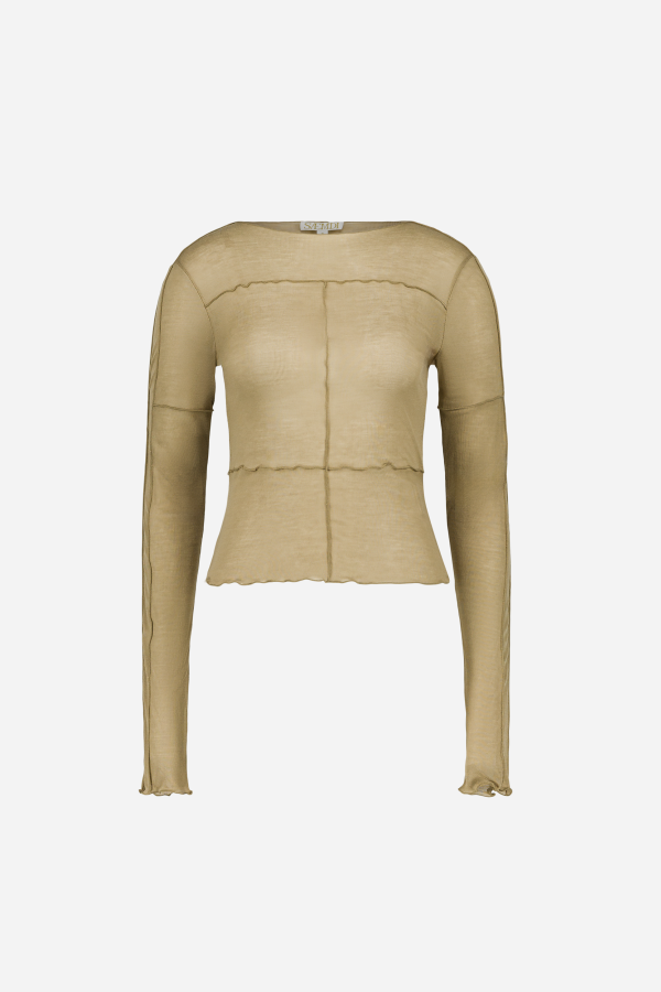 SAEMDI Lia Sheer Jersey Top