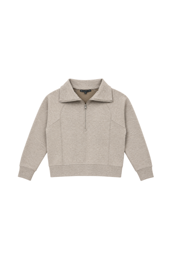 ELLIOTT LAUREN Quarter Zip Pullover - Tapioca