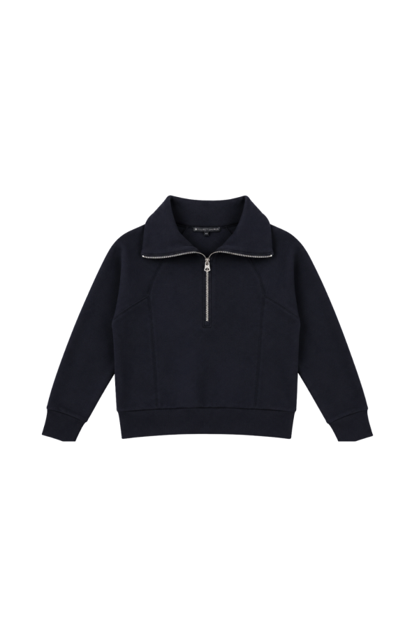 ELLIOTT LAUREN Quarter Zip Pullover - Black