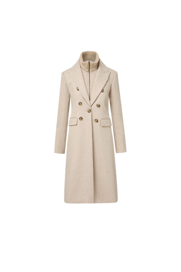 Veronica Beard Stryder Dickey Coat - Oyster Melange