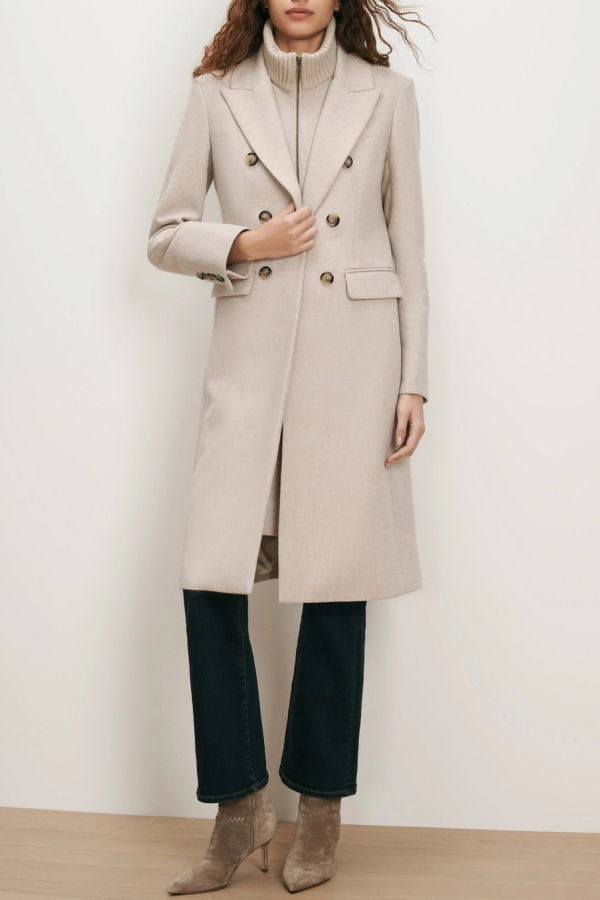 Veronica Beard Stryder Dickey Coat - Oyster Melange