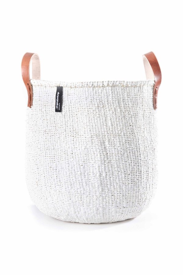 Mifuko Kiondo Medium Basket - white Mifuko Kiondo Medium Basket - white