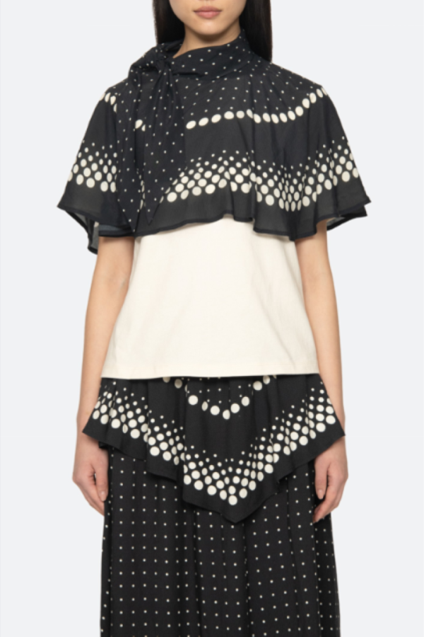 Sea NY Elly Polka Dot Print Cape T-Shirt