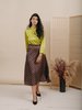 Wolcott : Takemoto Jim Blouse - Lime Silk Charmeuse - Thumbnail 1